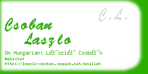 csoban laszlo business card